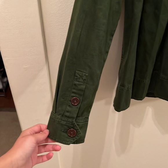 Jcrew| GREEN Safari Jacket with Pleats in the back XS - Picture 6 of 7